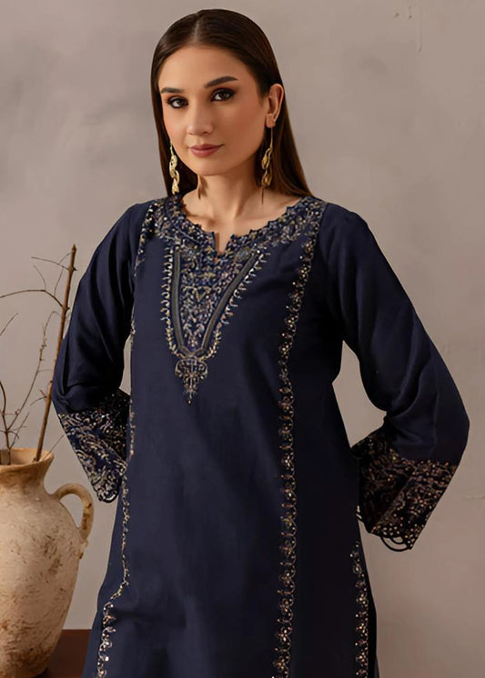 Azure Blue 2Pc - Embroidered Breeze lawn Dress